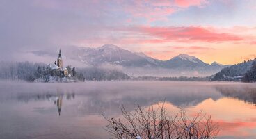 Christmas on Lake Bled, Slovenia